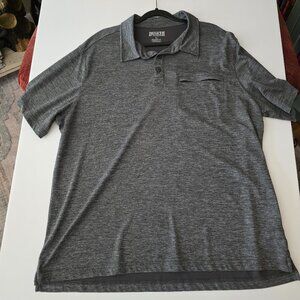 Duluth Trading Men's XL Armachillo Cooling Relaxed Fit Polo Shirt Black Heather